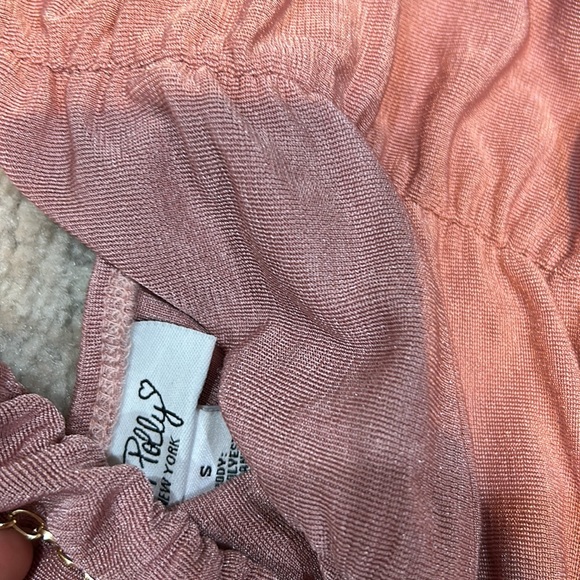 Bodysuit pink with gold chain straps - Picture 3 of 4